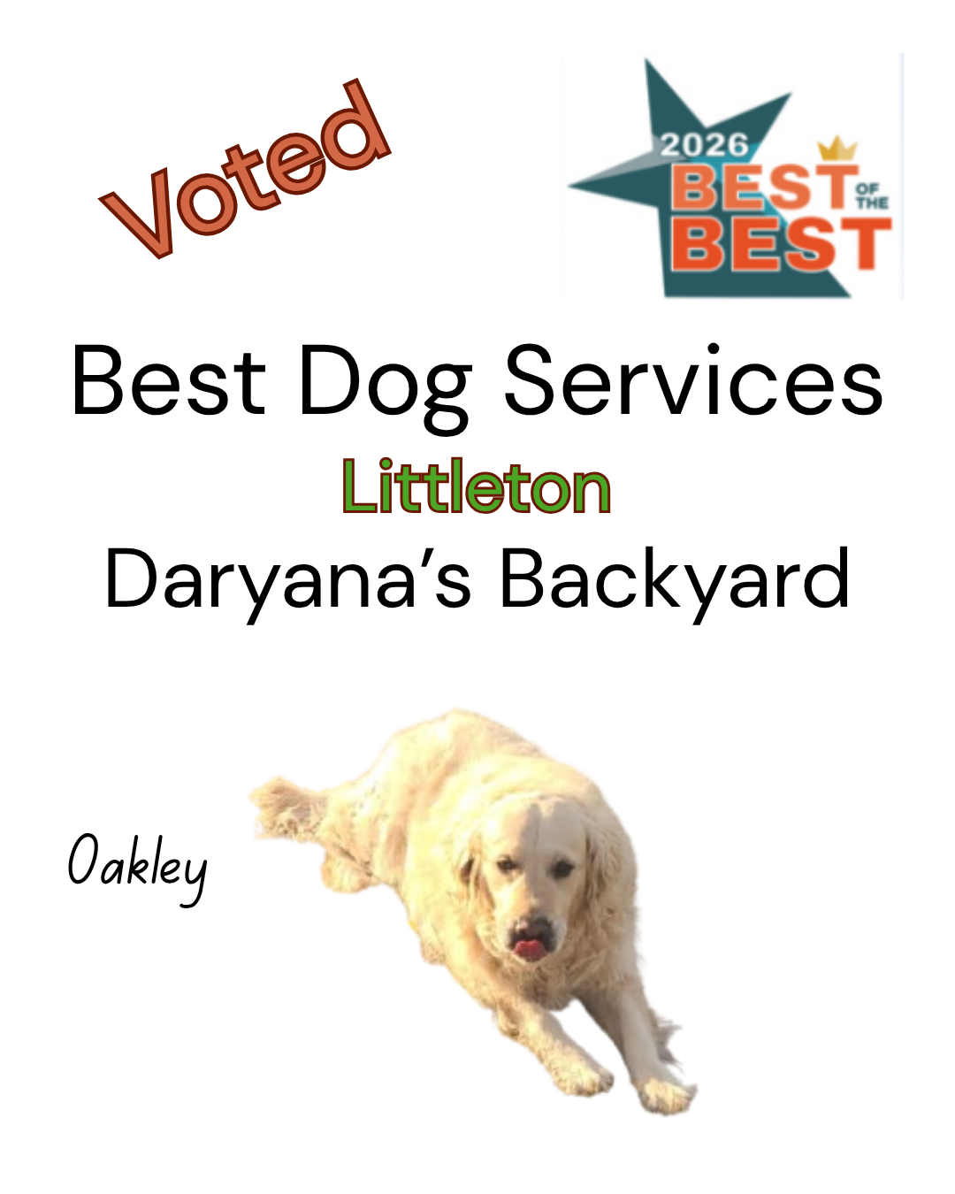 Best Dog Services in Littleton Daryana's Backyard